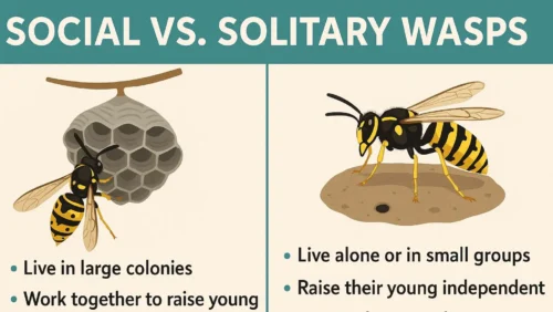 Comparison between social wasps with a queen